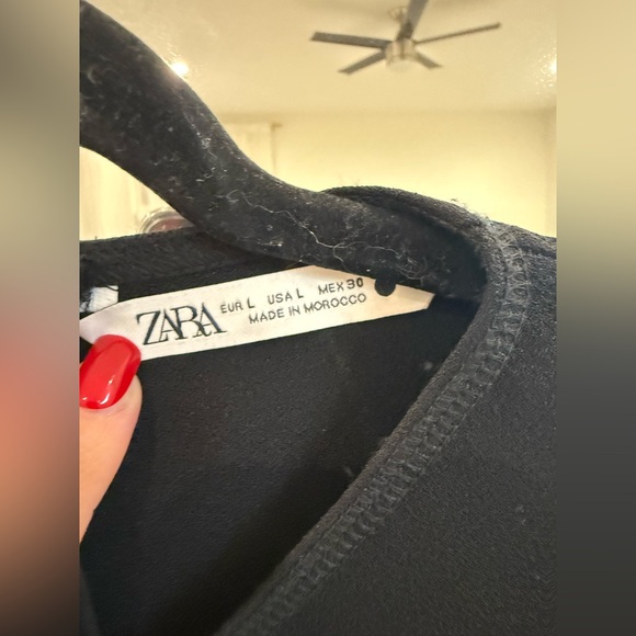ZARA Long Sleeve Black Maxi Dress NWOT - Picture 3 of 4